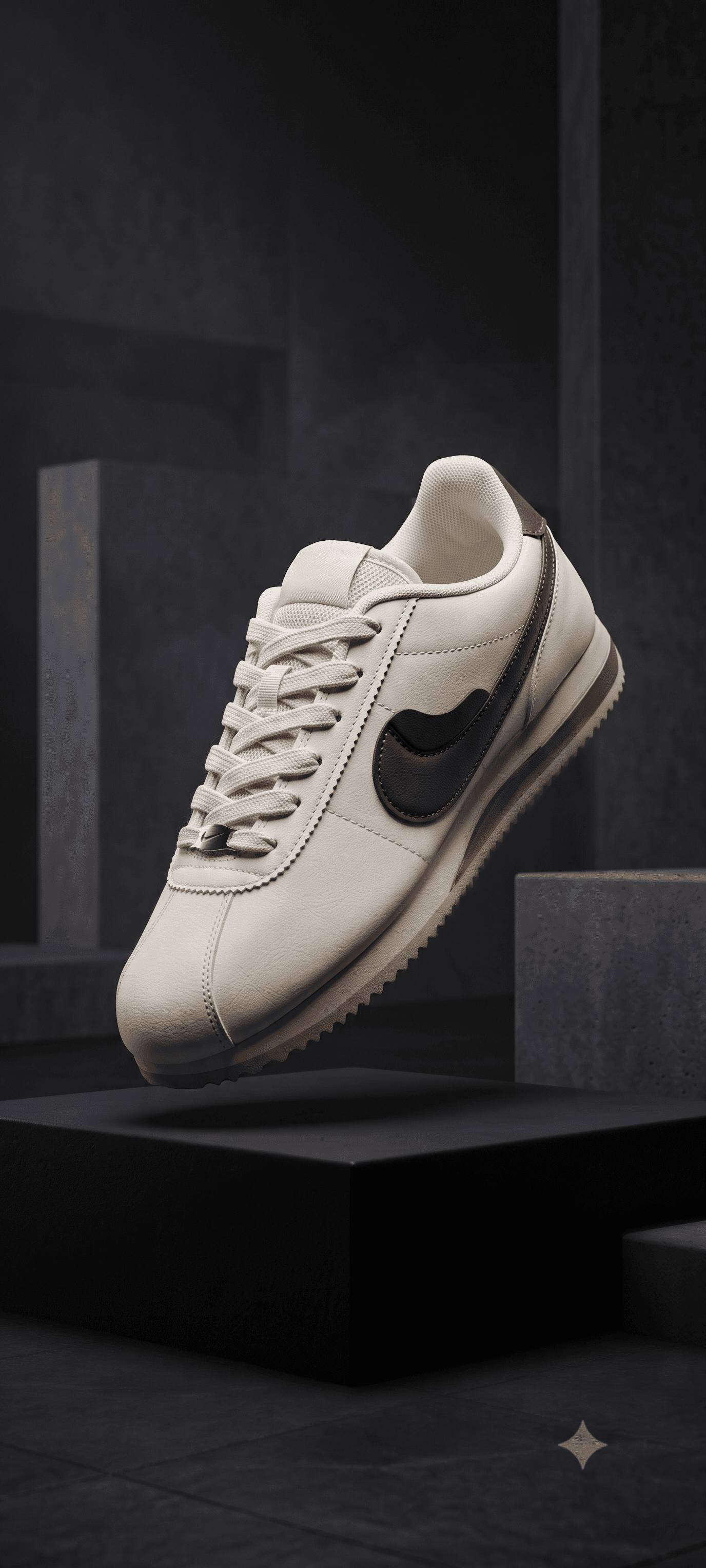 Awaraa's Culture Cocoa Drift retro sneaker in cream/off-white with dark brown accent, front hero view