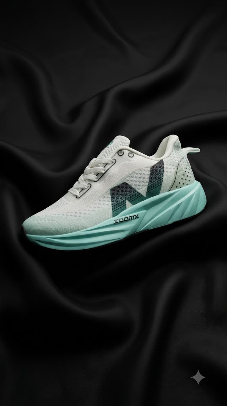 Awaraa's Culture Aero Tide runner, breathable mesh toe box top angle
